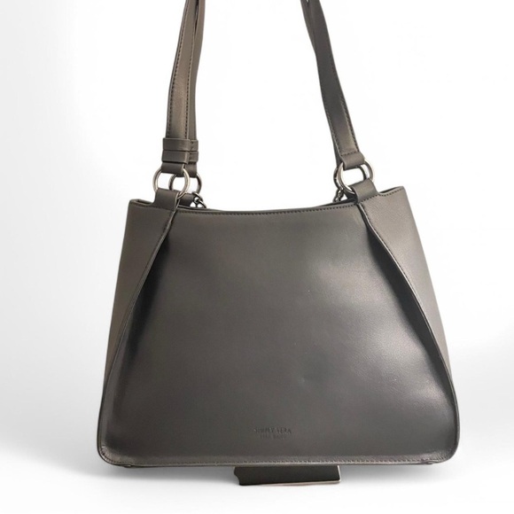 Simply Vera Wang Harley Chained Tote Black NWT - Picture 2 of 3